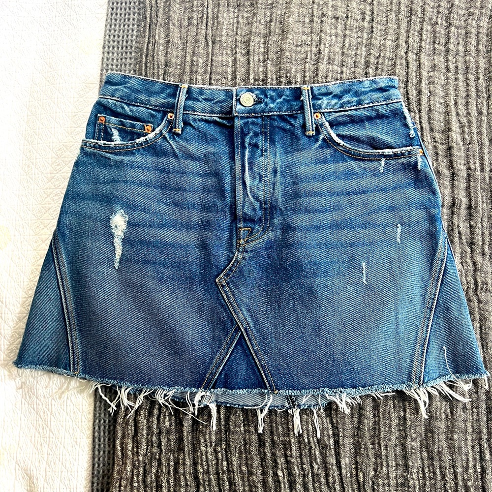 GRLFRND denim Eva mini skirt like new size 26